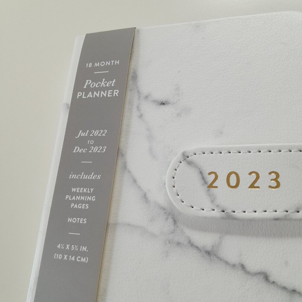 2022-2023 ECCOLO Pocket Planner Gray Marble - Picture 6 of 14